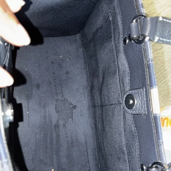 Coach Black and Gray Signature Handbag - Picture 3 of 4